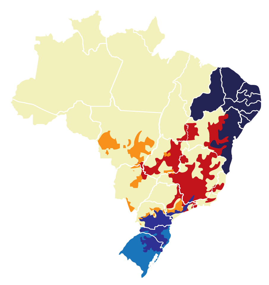 Mapa das regiões